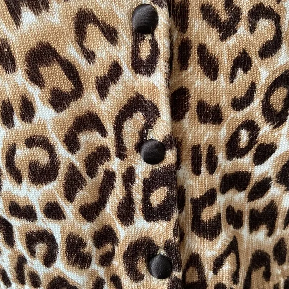 INC Animal Print Fitted Short Sleeve Sweater - Picture 5 of 8